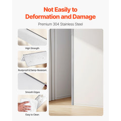 Stainless Steel Wall Corner Protector, 38 x 38 x 2436 mm, 10 Pack Metal Corner Guards, 304 Stainless Steel Edge Trim 90-Degree Angle for Home,Office,Commercial Wall Protection, with 3m Tape