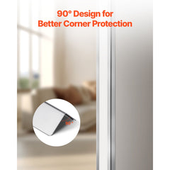 Stainless Steel Wall Corner Protector, 38 x 38 x 2436 mm, 10 Pack Metal Corner Guards, 304 Stainless Steel Edge Trim 90-Degree Angle for Home,Office,Commercial Wall Protection, with 3m Tape