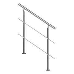 39.4in Handrails for Outdoor Steps 2 Crossbars Staircase for Porch Deck