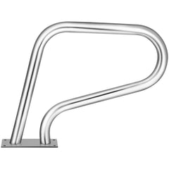 Pool Rail 32x23 Pool Railing 304 Stainless Steel 250LBS Load Capacity Silver Rustproof Pool Handrail Humanized Swimming Pool Handrail with Blue Grip Cover & M8 Drill Bit & Self-Taping Screws