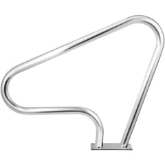Pool Rail 39x32 Pool Railing 304 Stainless Steel 250LBS Load Capacity Silver Rustproof Pool Handrail Humanized Swimming Pool Handrail with Blue Grip Cover & M8 Drill Bit & Self-Taping Screws