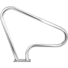 Pool Rail 39x32 Pool Railing 304 Stainless Steel 250LBS Load Capacity Silver Rustproof Pool Handrail Humanized Swimming Pool Handrail with Blue Grip Cover & M8 Drill Bit & Self-Taping Screws