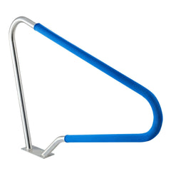 Pool Rail, 122 x 91.5 cm Pool Handrail, 100kg Load Capacity Heavy Duty 304 Stainless Steel Swimming Handrail, Detachable Nonslip Sleeve, Rich Accessories, for Poolside, Water Parks, Spa Centers