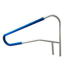 Pool Rail, 137.1 x 81.3 cm Pool Handrail, 100kg Load Capacity Heavy Duty 304 Stainless Steel Swimming Handrail, Detachable Nonslip Sleeve, Recessed or Base Mount, for Poolside, Water Parks
