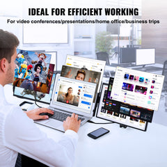 Laptop Screen Extender 14" HD 1080P Portable Monitor for 13"-17" Laptop