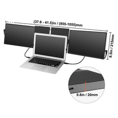 Laptop Screen Extender 14" HD 1080P Portable Monitor for 13"-17" Laptop