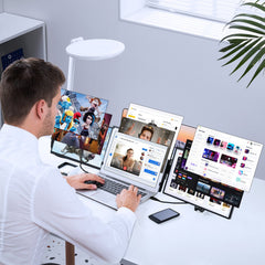 Laptop Screen Extender 14" HD 1080P Portable Monitor for 13"-17" Laptop