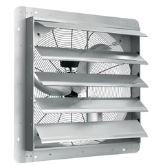 Shutter Exhaust Fan, 610 mm High-speed 1400RPM 2892 CFM, Aluminum Wall Mount Attic Fan with AC-motor, Ventilation and Cooling for Greenhouses, Garages, Sheds, Shops