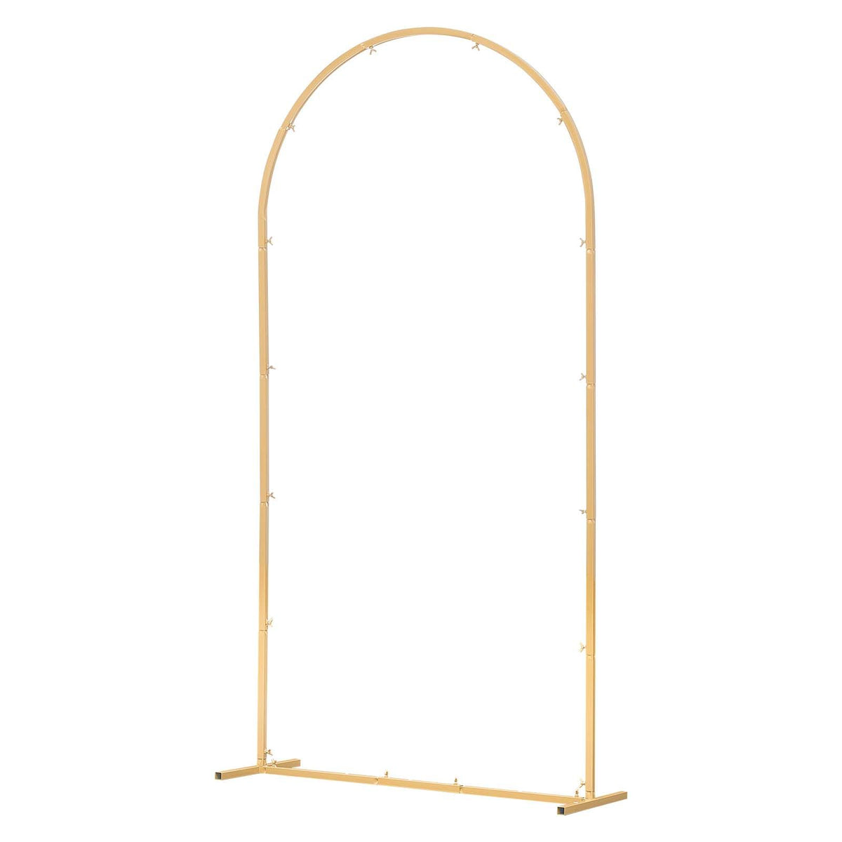 Arch Backdrop Stand, 2 x 1 m, Stable Structure, Easy Assembly, 1 Set Gold Metal Arch Backdrop Stand for Wedding, Birthday Party, Graduation, Holiday Celebration, and Ceremony Decoration