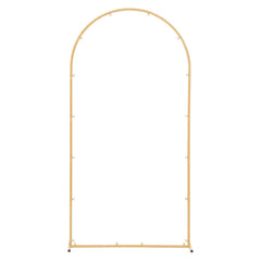 Arch Backdrop Stand, 2 x 1 m, Stable Structure, Easy Assembly, 1 Set Gold Metal Arch Backdrop Stand for Wedding, Birthday Party, Graduation, Holiday Celebration, and Ceremony Decoration
