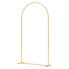 Arch Backdrop Stand, 2 x 1 m, Stable Structure, Easy Assembly, 1 Set Gold Metal Arch Backdrop Stand for Wedding, Birthday Party, Graduation, Holiday Celebration, and Ceremony Decoration