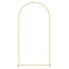 Arch Backdrop Stand, 2 x 1 m, Stable Structure, Easy Assembly, 1 Set Gold Metal Arch Backdrop Stand for Wedding, Birthday Party, Graduation, Holiday Celebration, and Ceremony Decoration