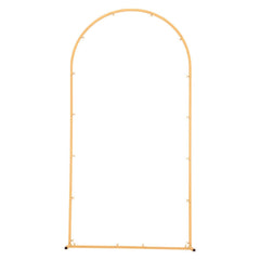 Arch Backdrop Stand, 2 x 1 m, Stable Structure, Easy Assembly, 1 Set Gold Metal Arch Backdrop Stand for Wedding, Birthday Party, Graduation, Holiday Celebration, and Ceremony Decoration