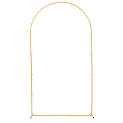 Arch Backdrop Stand, 2.2 x 1.2 m, Stable Structure, Easy Assembly, 1 Set Gold Metal Arch Backdrop Stand for Wedding, Birthday Party, Graduation, Holiday Celebration, and Ceremony Decoration