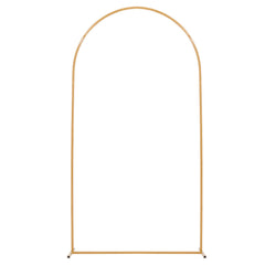 Arch Backdrop Stand, 2.2 x 1.2 m, Stable Structure, Easy Assembly, 1 Set Gold Metal Arch Backdrop Stand for Wedding, Birthday Party, Graduation, Holiday Celebration, and Ceremony Decoration