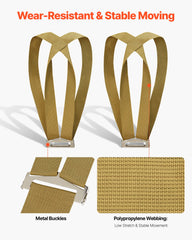 Moving Straps, 2-Person Lifting and Moving System with 2 Harness Straps, 1 Load-bearing Strap & 1 Handheld Strap, Adjustable Lifting Shoulder Straps Move Furniture Appliances Mattresses