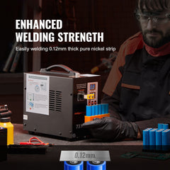 Spot Welder, 737G Pulse Spot Welder, Portable High-Power Welding Machine Soldering Station with 2 Welding Modes and LED Lighting for 0.12mm Pure Nickel
