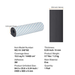 Boat Flooring, EVA Foam Boat Decking 94.5" x 23.6", Non-Slip Self-Adhesive Flooring, 15.5 sq.ft Marine Carpet for Boats, Yacht, Pontoon, Kayak Decking