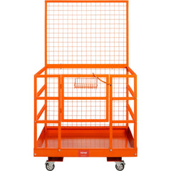 Forklift Safety Cage Work Platform 43X45in 1400lbs w/ Wheels for Aerial