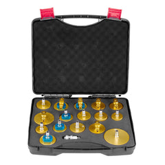 Brake Master Bleeder Kit, 17 Pcs, Professional Brake Bleeder Adapter Set with Complete Kit & Handle, Durable Brake Bleeder Adapter for Brake Fluid Filling Fit for Most New & Old Vehicles