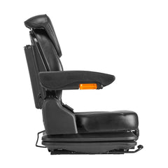 Universal Forklift Seat, Tractor Suspension Seat with Adjustable Back, Armrest, Headrest & Safety Belt, Secure Fold Down Tractor Seat with Micro Switch, Lawnmower Seat for Skid Loader Bulldozer