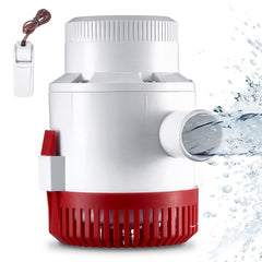 Bilge Pump, 3000GPH Automatic Submersible Boat Bilge Water Pump with Float Switch, 40 mm Outlet Diameter, Small Boat Bilge Pump, Marine Electric Bilge Pump for Boats, Ponds, Pools, Basements