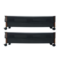 Under Bed Storage with Wheels, 650 x 460 x 180 mm Underbed Containers, Underbed Shoes Organizer with Lockable Wheels, Rolling Under the Bed Storage Bins for Clothes, Shoes, Blankets, 2 Pack