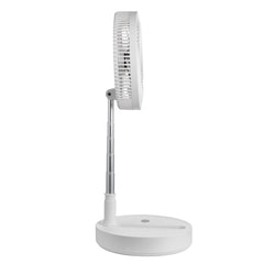 12 Inch Foldable Oscillating Standing Fan with Remote Control, 4 Speed Adjustable Portable Desk Quiet Fan, 7200mah Rechargeable USB Small Fan, Folded Rotating Floor Fan for Bedroom Office Travel