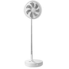 12 Inch Foldable Oscillating Standing Fan with Remote Control, 4 Speed Adjustable Portable Desk Quiet Fan, 7200mah Rechargeable USB Small Fan, Folded Rotating Floor Fan for Bedroom Office Travel