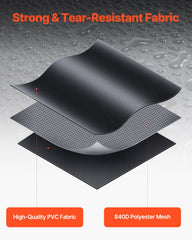 Car Rooftop Cargo Carrier Bag, 15 Cubic Feet Car Roof Cargo Carrier, 100% Waterproof Heavy Duty 840D PVC Roof Luggage Bag for All Vehicle with/without Rack- with Lock, Non-Slip Mat, 4 Door Hooks