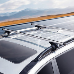 Roof Rack Cross Bars, Aluminum Roof Rack Crossbars, Fit Raised Side Rail with Gap, 90 kg Load Capacity, Adjustable Crossbars with Locks, for SUVs, Sedans, and Vans