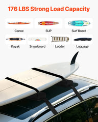 Soft Roof Rack Pads 15.5in 176lbs Load Capacity for Kayak Canoe Surfboard