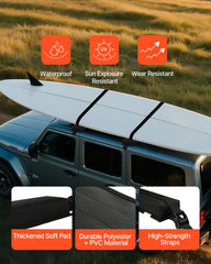 Soft Roof Rack Pads 15.5in 176lbs Load Capacity for Kayak Canoe Surfboard