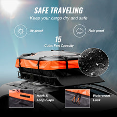 Roof Rack Cargo Basket 200 LBS 51"x36"x5" for SUV Truck with Luggage Bag