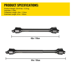 PTO Shaft PTO Drive Shaft 1-3/8" x 6 Spline Ends Round End T4 43"-61"