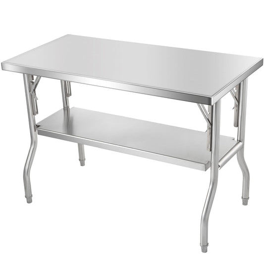 Commercial Worktable Workstation Folding Commercial Prep Table 1220x610 mm