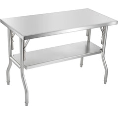 Commercial Worktable Workstation Folding Commercial Prep Table 1220x610 mm