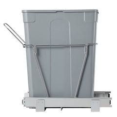 Pullout Trash Can for Kitchen Cabinets, Garbage Waste Recycling Bin, Under Mount Waste Container, with Heavy Duty Metal Full Extension Sliding System and Handle, for Sink, Under Counter