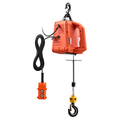 3-in-1 Electric Hoist Winch, 700 kg Capacity, 1500W Portable Power Winch Crane, 7.6 m Lifting Height, 5 m/min with Manual, Wired and Wireless Remote Control for Factory, Warehouss, Garage