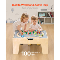 Multi-Purpose Activity Play Table 290 Building Bricks & 30 PCS Accessories