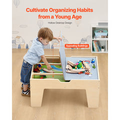 Multi-Purpose Activity Play Table 290 Building Bricks & 30 PCS Accessories