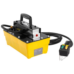 10,000PSI Air Hydraulic Pump, 2.3 L Reservoir, NPT 3/8 In Oil Outlet, NPT 1/4 In Inlet, Air Actuated Foot Pump with Remote Control Actuator, for Automobile Frame Machine & Hydraulic Press