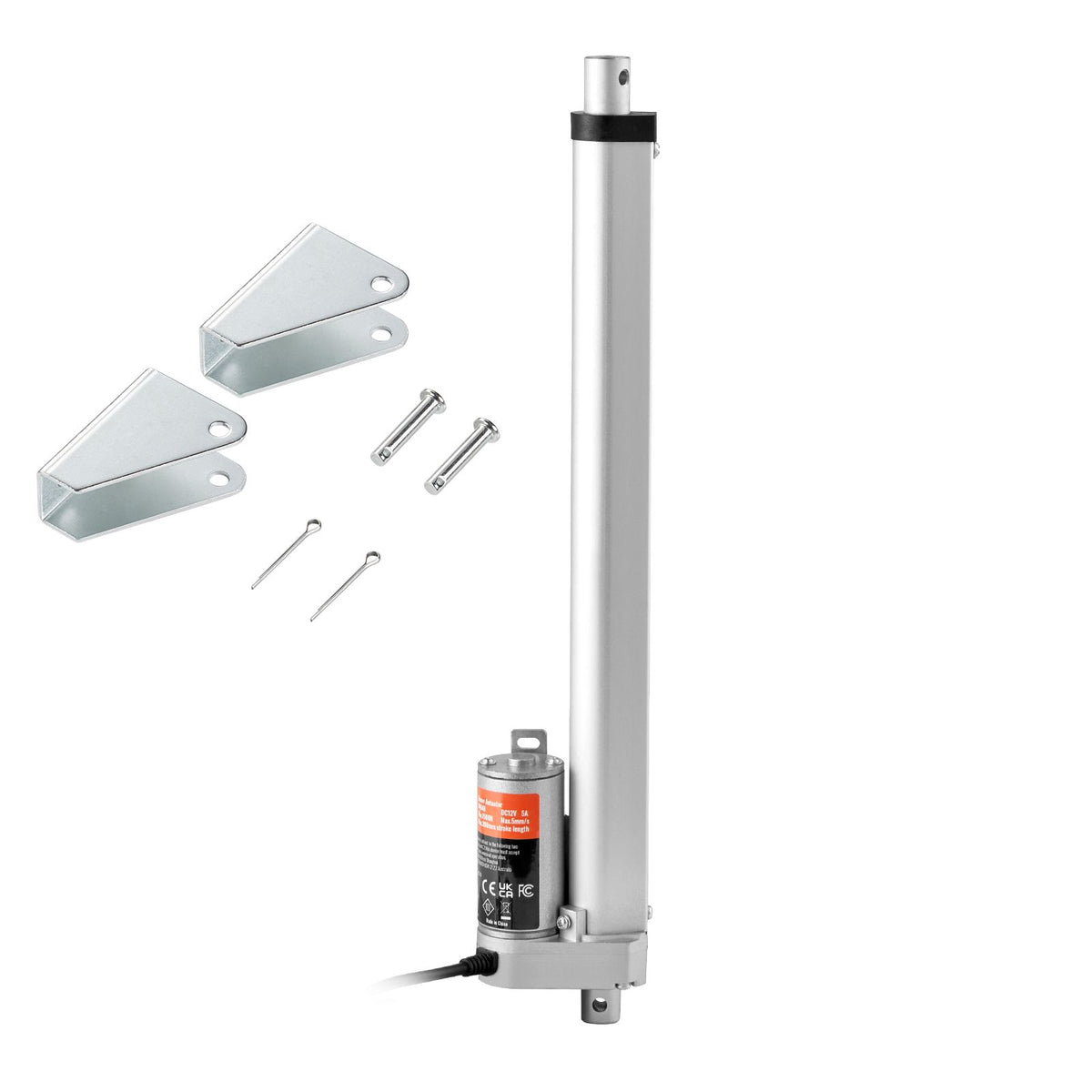 Linear Actuator 12V, 12 Inch High Speed 0.55"/s Linear Actuator, 220lbs/1000N Linear Motion Actuator with Mounting Bracket and IP54 Protection