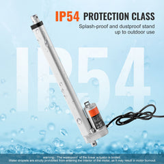 Linear Actuator 12V, 12 Inch High Speed 0.55"/s Linear Actuator, 220lbs/1000N Linear Motion Actuator with Mounting Bracket and IP54 Protection