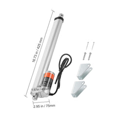 Linear Actuator 12V, 12 Inch High Speed 0.55"/s Linear Actuator, 220lbs/1000N Linear Motion Actuator with Mounting Bracket and IP54 Protection
