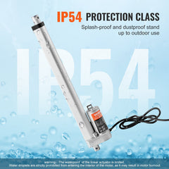 Linear Actuator 12V, 12 Inch High Speed 0.55"/s Linear Actuator, 220lbs/1000N Linear Motion Actuator with Mounting Bracket and IP54 Protection