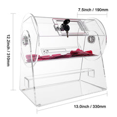 Acrylic Raffle Drum, Holds 2500 Tickets or 100 Raffle Balls, Professional Raffle Ticket Spinning Cage with 2 Keys, Transparent Lottery Spinning Drawing, Raffle Ticket Box for Lottery Games Bingo