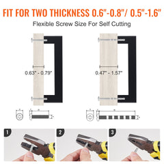 10 Pack Cabinet Pulls, 3in / 76mm Center to Center Slim Square Kitchen Cabinet Drawer, Stainless Steel Modern Kitchen Cupboard Door Handles for Kitchen Bathroom Bar Hardware Matte Black