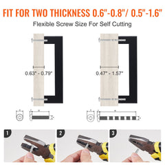 30 Pack Cabinet Pulls, 3in / 76mm Center to Center Slim Square Kitchen Cabinet Drawer, Stainless Steel Modern Kitchen Cupboard Door Handles for Kitchen Bathroom Bar Hardware Matte Black