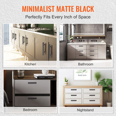 30 Pack Cabinet Pulls, 3in / 76mm Center to Center Slim Kitchen Cabinet Drawer, Stainless Steel Modern Kitchen Cupboard Door Handles for Kitchen Bathroom Bar Hardware Matte Black